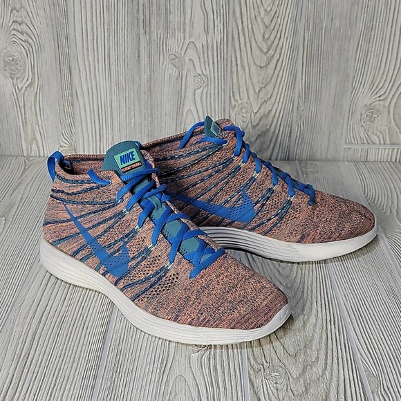 Nike Other - Nike Lunar Flyknit Trainer Chukka Men's Brave Blue